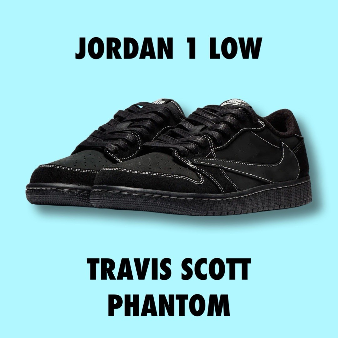 靴 Nike Travis Scott black phantom Jordan 1 Retro Low OG SP Travis Scott Black Phantom Men's - DM7866