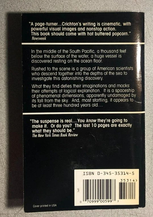 SPHERE by Michael Crichton (1993) Ballantine paperback - Image 3 of 3