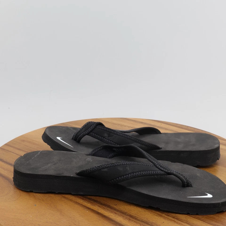 Sandalias chanclas retro Y2K Nike florales celso niña mujer negras talla 8 EE. UU. Foto 4 de 4