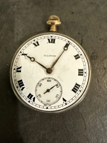 Vtg Antique Illinois Watch Company Pocket watch Parts/repair