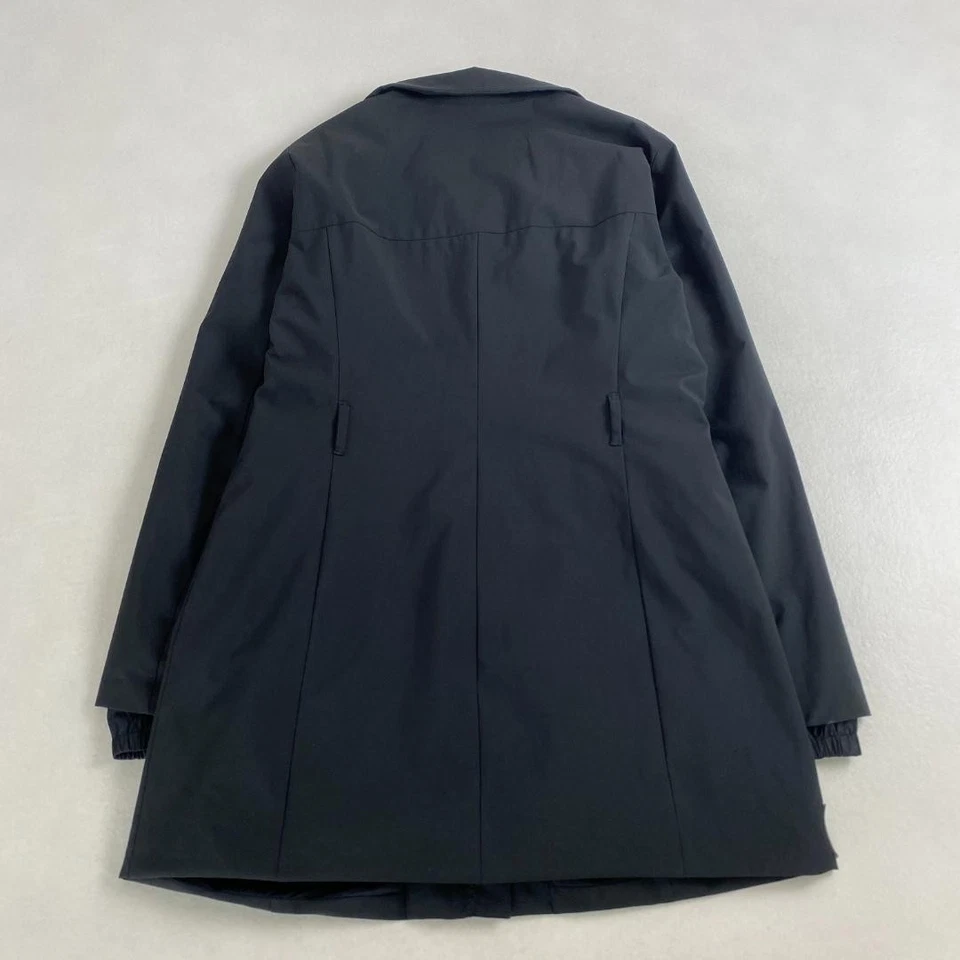 ABRIGO PRADA USADO 100% NYLON CORREA CUERO CREMALLERA COMPLETA NEGRO BUENO Foto 3 de 4