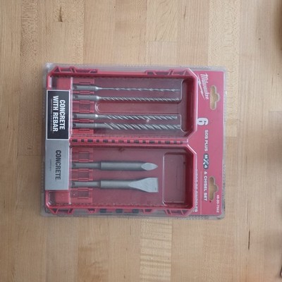 Milwaukee SDS PLUS M4 Drill Bit Kit (48-20-7662) 6pc-light use- 6557e