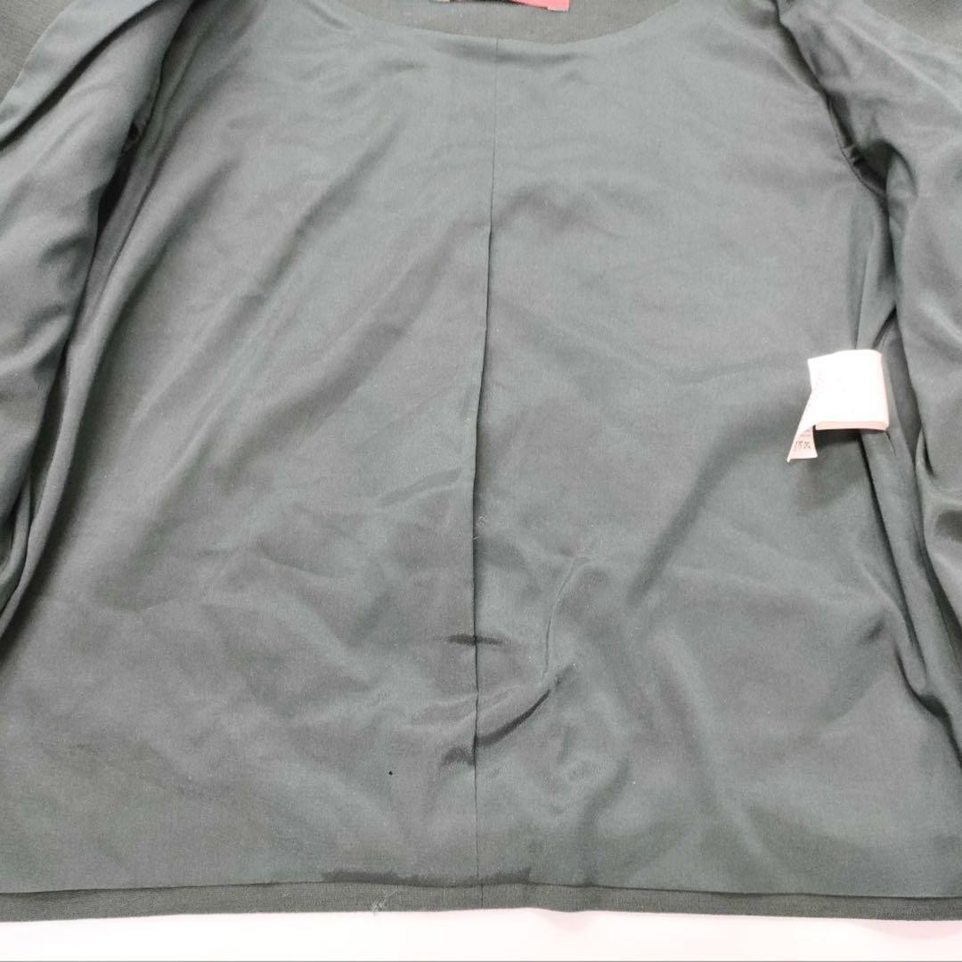 Max Mara STUDIO Collarless Jacket, Dark Green, Si… - image 9