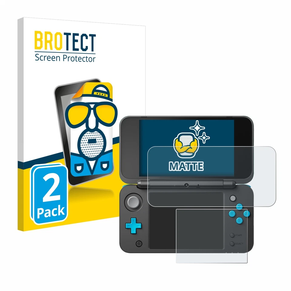 2 Pièces Anti-Reflets Protection Ecran pour New Nintendo 2DS XL Film Protecteur - Photo 1/4