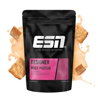 ESN Whey Protein Pulver, Designer Zimt Müsli 1 kg (1er Pack) 