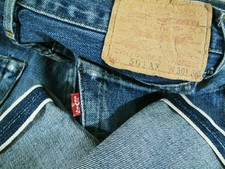 HOT VTG 90s LVC USA Men LEVI'S 501xx BIG E SELVEDGE 555 Jeans 30 x26 Fit 27x26