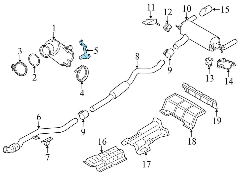 BMW 435I XDRIVE 2014-2016 3,0 L - Soporte de montaje de escape/CAT 7643426 Foto 3 de 4