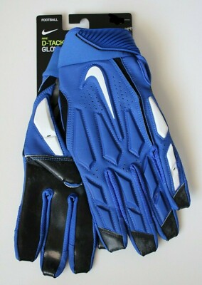 Nike NFL D-Tack Lineman 6.0 Football Gloves Leather Palm Pad