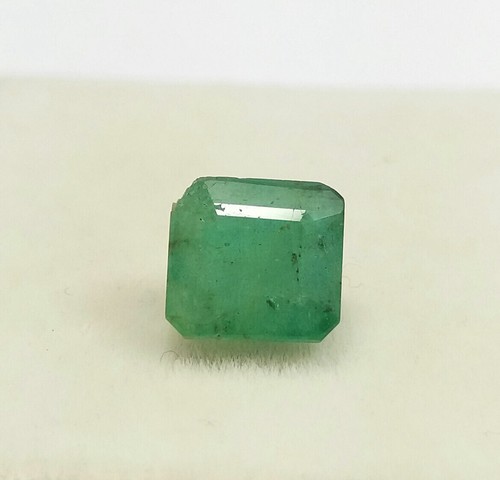 Esmeralda de corte cuadrado natural de 2,87 quilates verde bueno Zambia gema ... - Imagen 2 de 9
