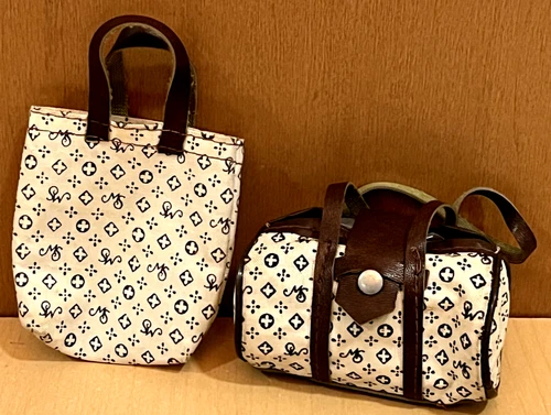 Vtg BARBIE Clone SHILLMAN DESIGNER Style Luggage Set Tote Duffle Bag