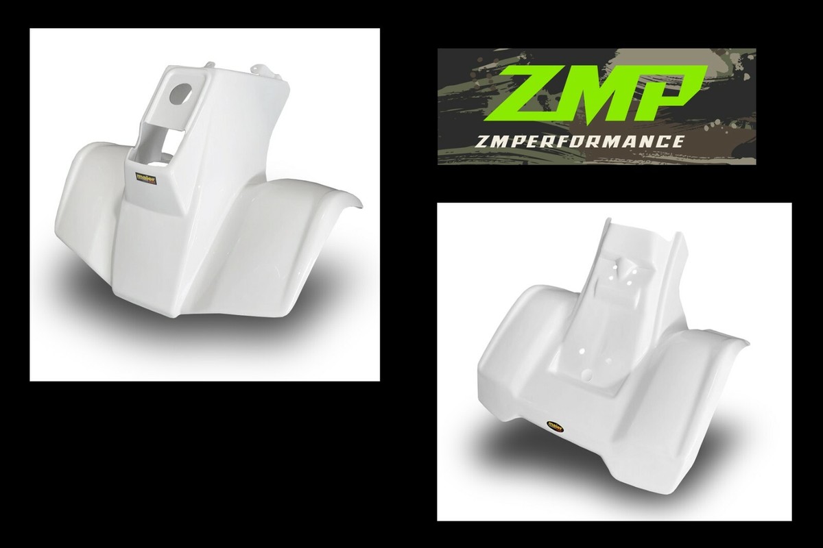 NEW HONDA TRX70 WHITE FRONT AND REAR PLASTIC FENDER SET 86-87