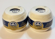 Lot of 2 DMC C b lia Crochet Thread, Factory Sealed, Size 30, Blanc White