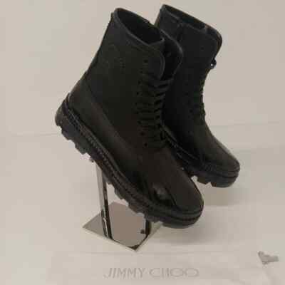 Jimmy Choo Men's Oskar Black Leather Boots - EU43.5/US10.5