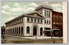First National Bank Somerville NJ New Jersey 1900's UDB Vtg Postcard Street View