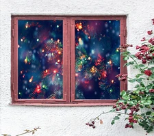 3D Red Neon Tree ZHUA541 Window Film Print Sticker Cling Stained Glass UV