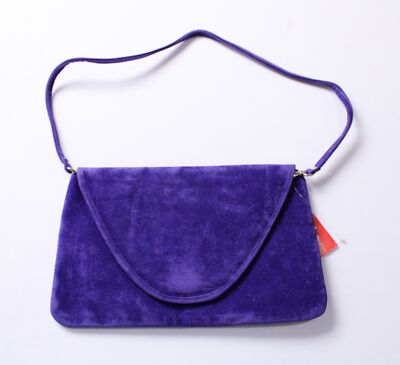 LONI Women's Large Faux Suede Shoulder Clutch Bag CA4 Violet Purple One Size NWT