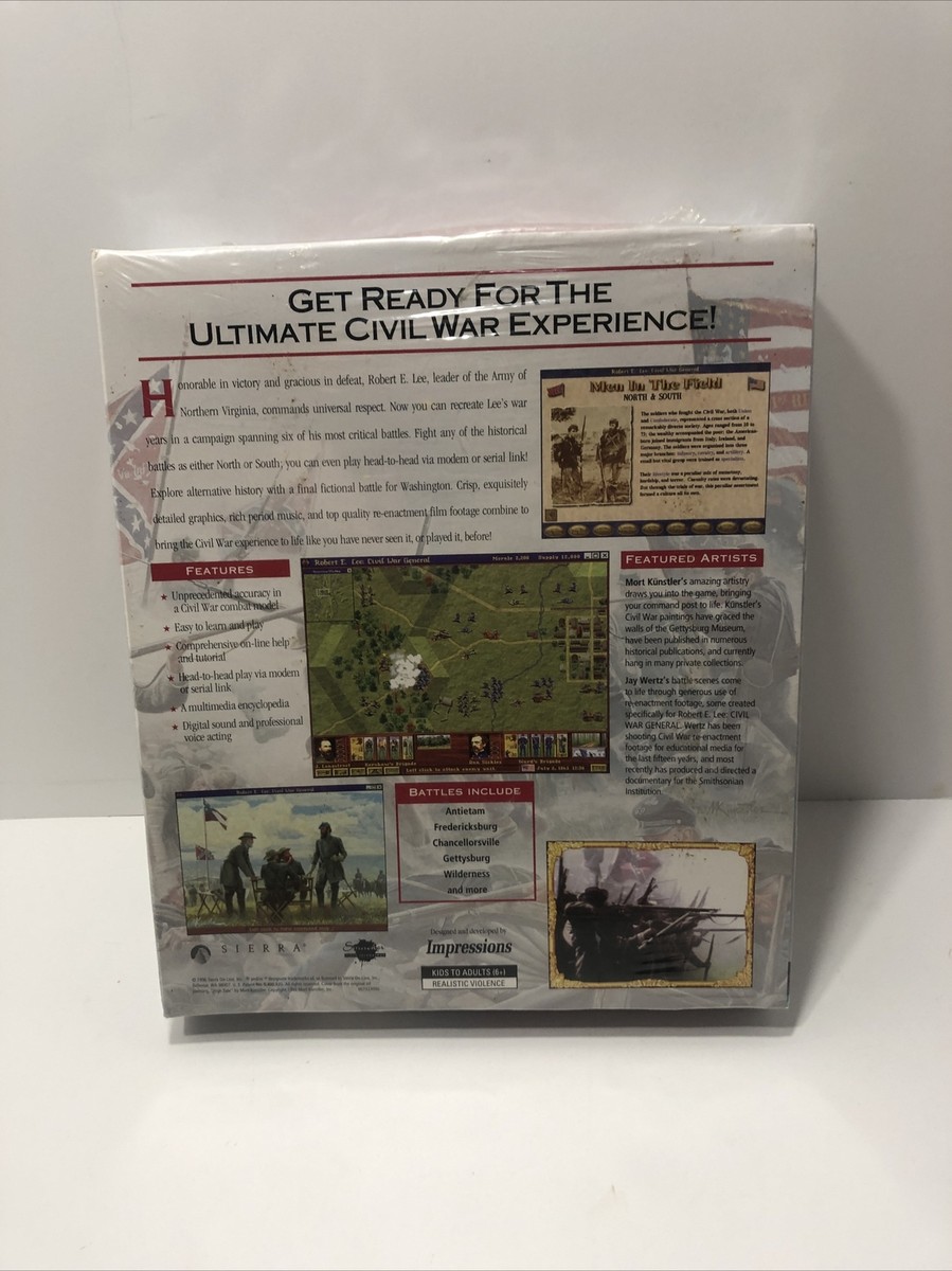 Jeu PC The Civil War (White Label) - Boîte Grande Taille FR Avec Notice - Bon état