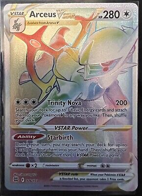 Carte Pokémon ARCEUS-VSTAR Rainbow Rare Secrète - 176/172 - PV280