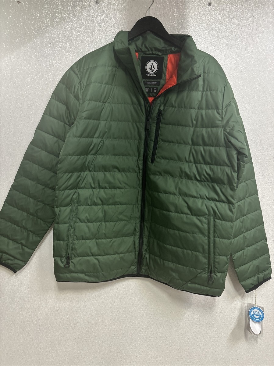 Volcom Puff Puff Give Green Orange Jacket Men's Size Large NWT