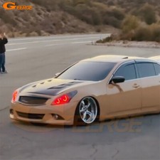 For INFINITI G25 G35 G37 Bluetooth App Hexagon LED RGB Angel Eyes Hex Halo Rings