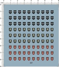 Detail 5x4mm Action Figure WW2 German Helmet National airforce Model Kit Decal