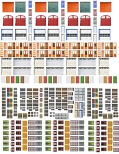 Windows and Doors Combo Pack Scenery Sheets for O Scale Model Train Layouts