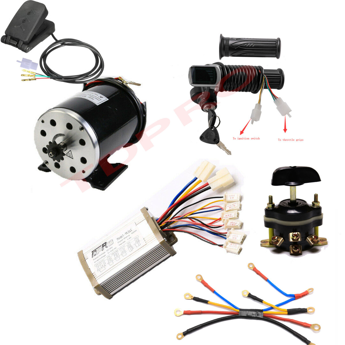 Kit moteur électrique pédalier VTT 500W Batterie cadre 36V