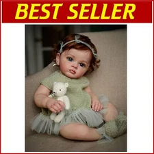 Realistic 24-Inch Weighted Toddler Doll with Magnetic Pacifier - Child's Delight