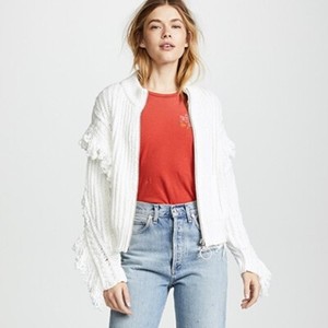 white fringe cardigan
