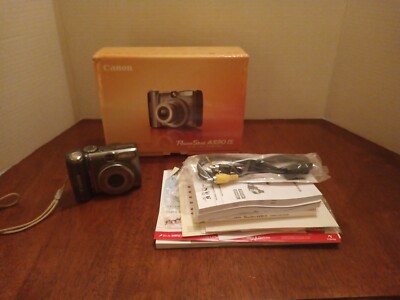 Canon PowerShot A590 IS Digital Camera with 1GB Memory Card New Batteries Tested