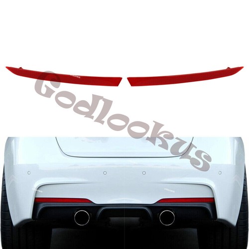 Rear RH&LH Side Bumper Reflector For BMW 3-Series F30 F31 M Sport 328i 335i Red - Imagen 4 de 7