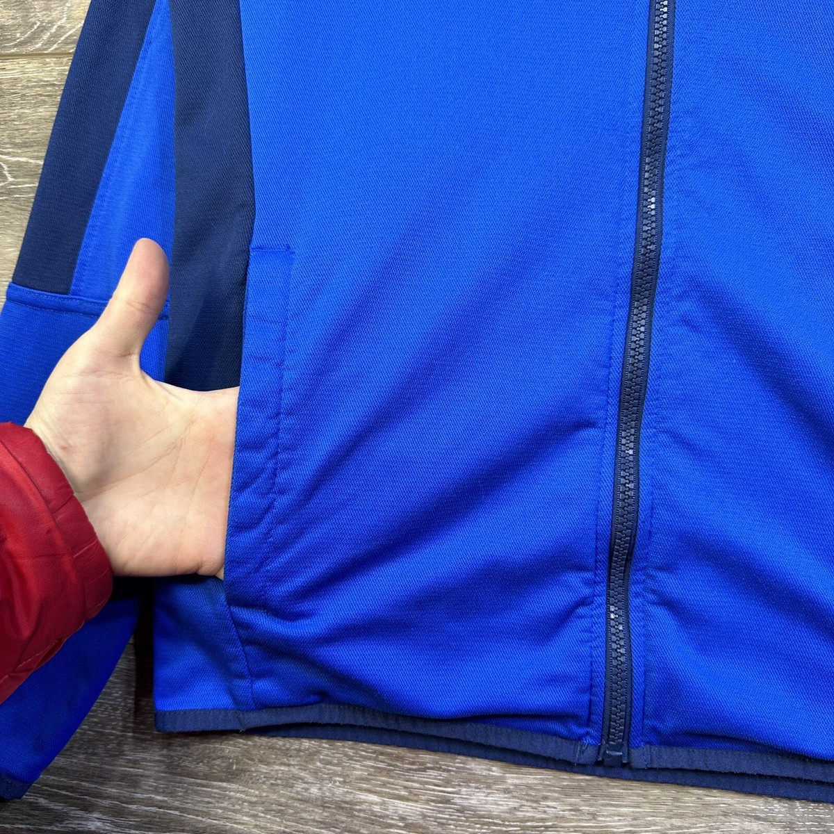 STARTER Jacket Size Small Blue Moisture Wicking Modern Sports Warm