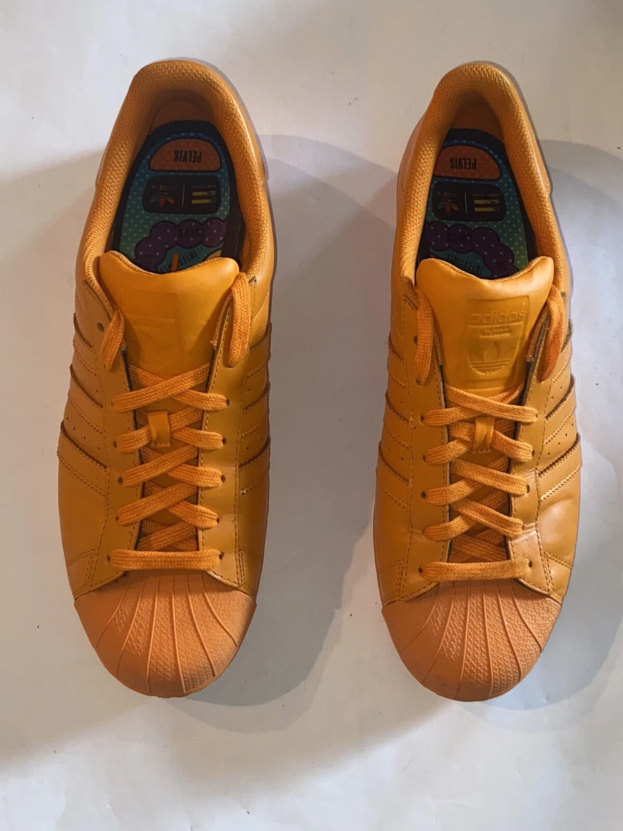 adidas Pharell Williams Superstar Mens Size 12 Bright Orange s83394