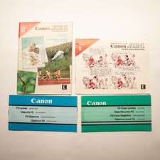Vintage Canon AE-1 SLR Replacement Owners Manual Parts 1 2 FD Lens Instructions