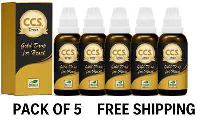 New Life C.C.S. Gold Drops 5x30ml | Natural Heart Support | Free Shipping