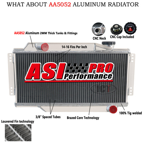 Aluminum Radiator FOR 1964-1980 Triumph Spitfire MK3 4 MARK III IV 1500 ...