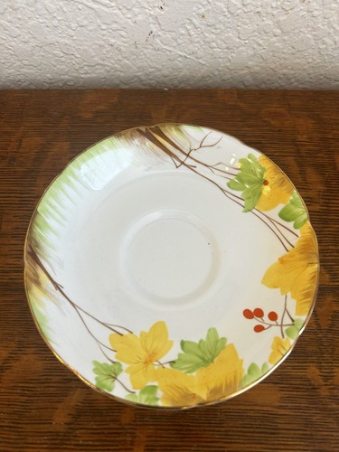 VINTAGE ROYAL GRAFTON TEACUP AND SAUCER BONE CHINA ENGLAND AUTUMN FALL LEAVES - Picture 5 of 9