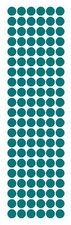 3/8" Turquoise Round Vinyl Color Code Inventory Label Dot Stickers