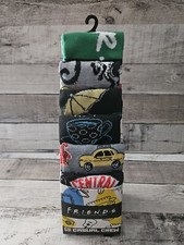 Friends TV Show Mens/Womens Novelty Socks 6 Pack Casual Crew Shoe Size 8-12
