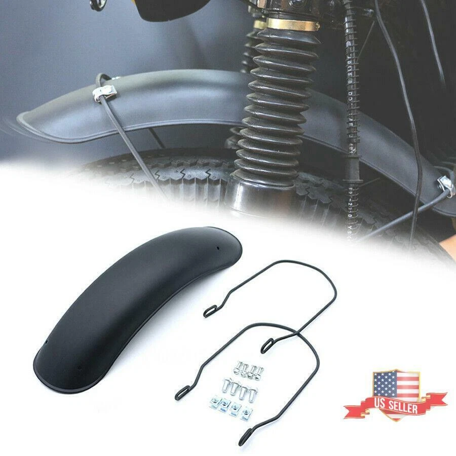 Protector guardabarros delantero negro mate para moto Honda Yamaha Suzuki Foto 2 de 4