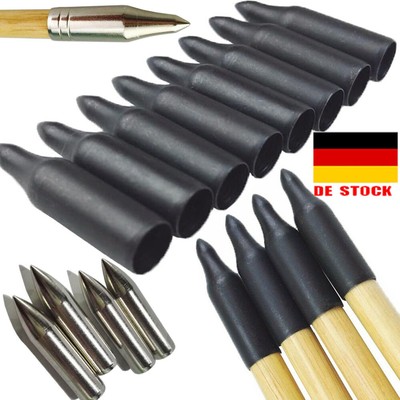 30X Bogenschießen Jagd Pfeil Tipp 8mm Jagdspitzen Pfeilspitze Edelstahl Schießen