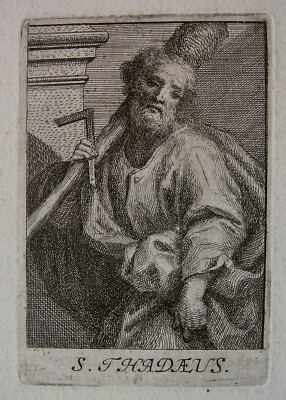 J. G. BERGMÜLLER `JUDAS THADDÄUS´ B./E. Se 4.16; LB 43, RADIERUNG, ~1720