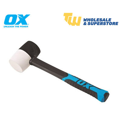 OX Tools 32 Unzen Kombination Gummihammer weiß nicht markierend Hammerfläche T081932