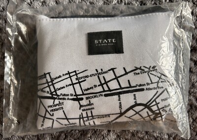 New (sealed) American Airlines STATE Premium Amenity Kit Brooklyn Map - white