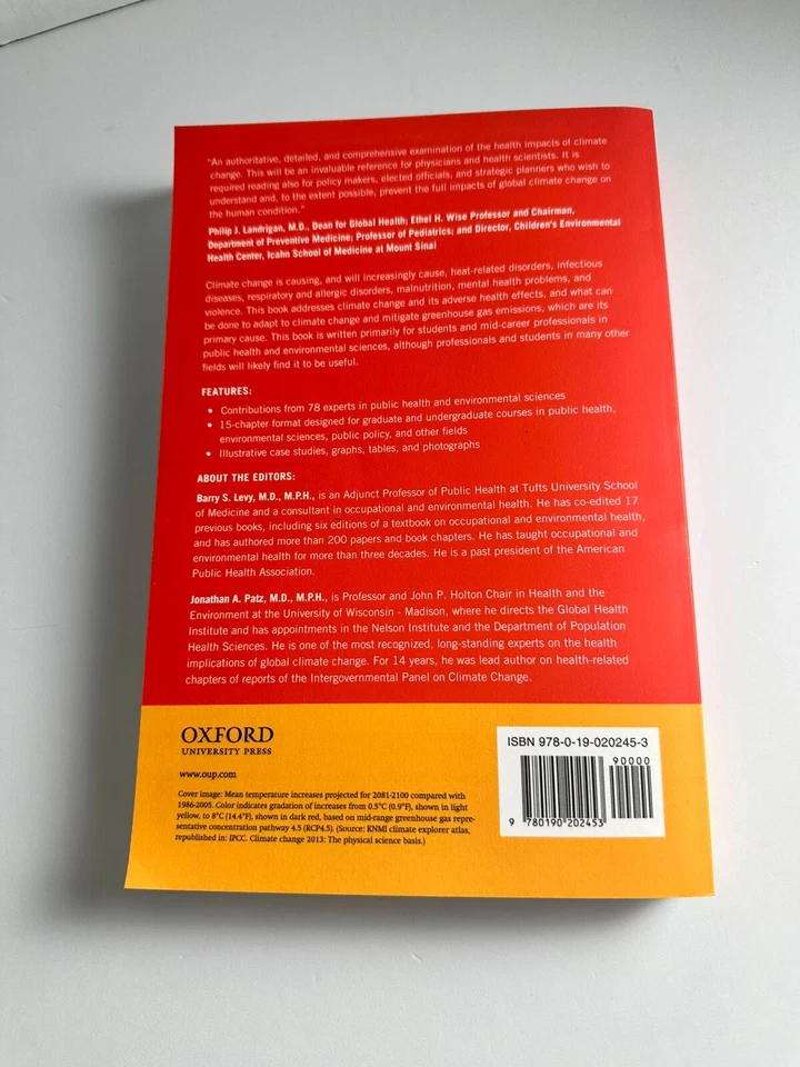Climate Change and Public Health Paperback Barry, Patz, Jonathan - Image 2 of 4