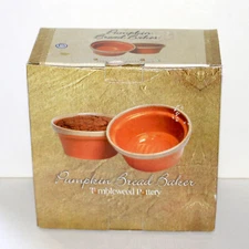 Pumpkin Bread Baker Tumbleweed Pottery ceramic stoneware round orange mold
