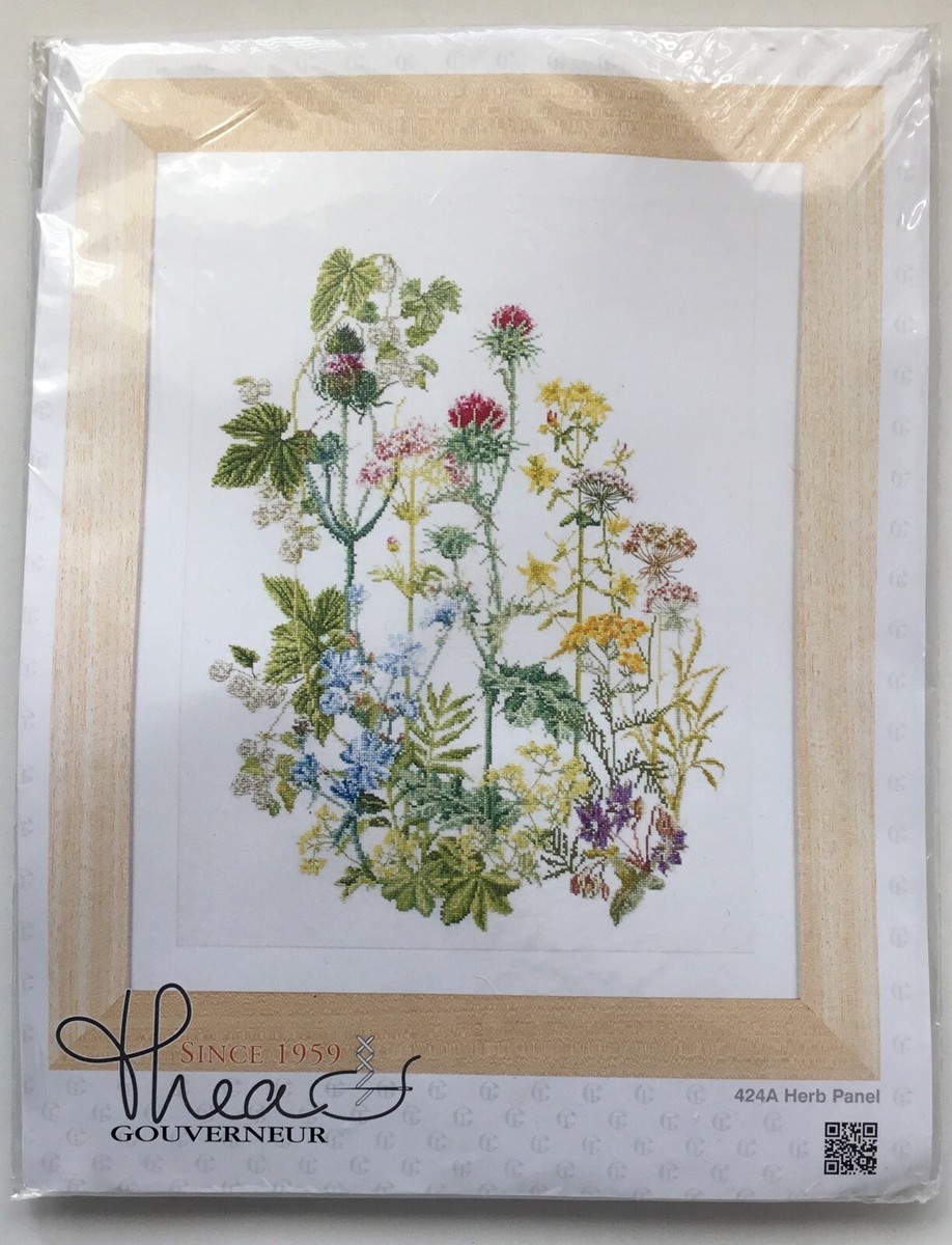 Kit Punto Croce Thea Gouverneur - Erbe Aromatiche Su Aida 18 Conteggi, 35x46 Cm - Foto 7