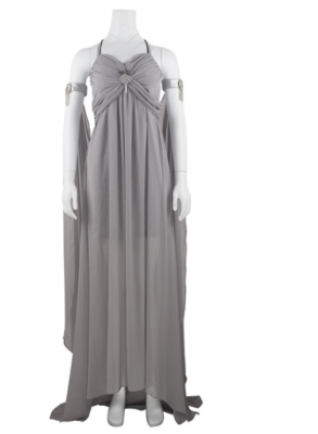 daenerys targaryen grey dress Game Thrones Daenerys Targaryen Robe Cosplay Costume A Song Ice And Fire Grey M