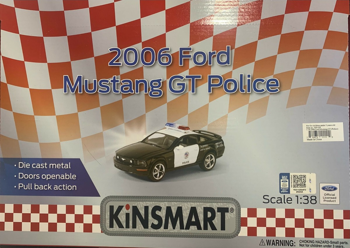 Miniatura Ford Mustang GT 2006 Kinsmart 1:38 Metal E Fricção Amarelo | Brasil - Foto 11