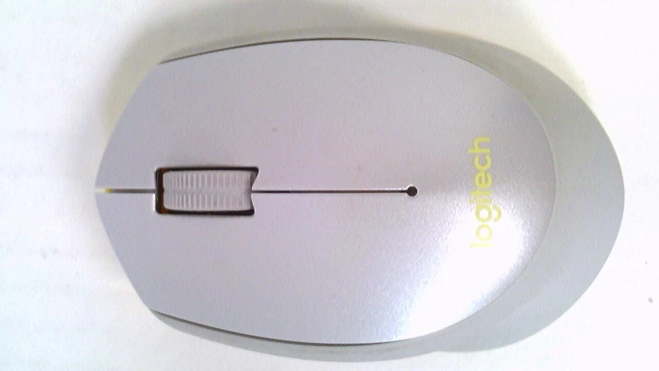 Logitech~M330~SILENT PLUS~Wireless Mouse~Grey & Yellow~Tested~NO RECEIVER - Image 3 of 4